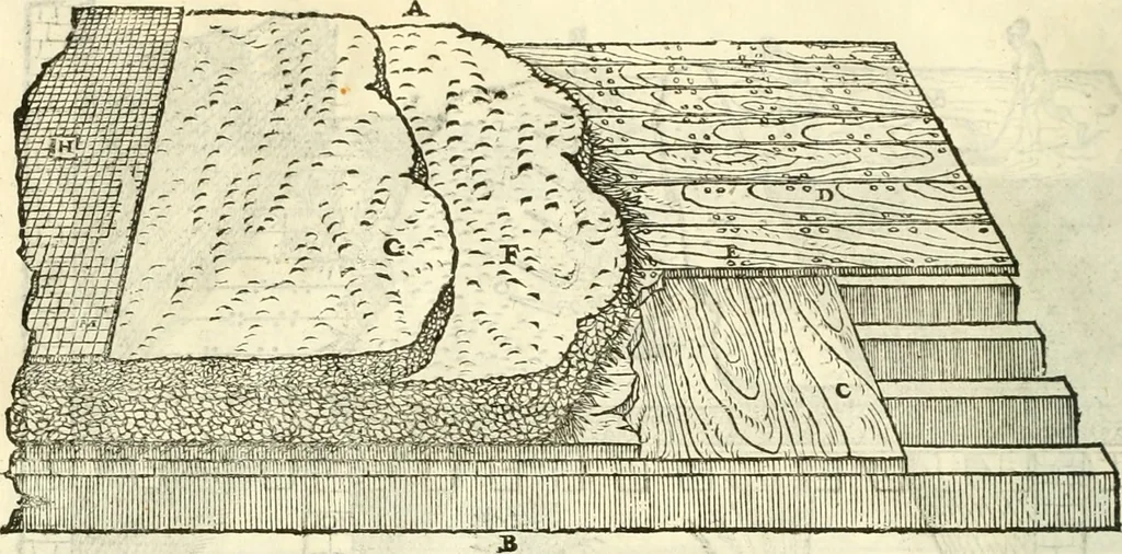 An illustration from I dieci libri d'architettvra, 1660, leaf 115