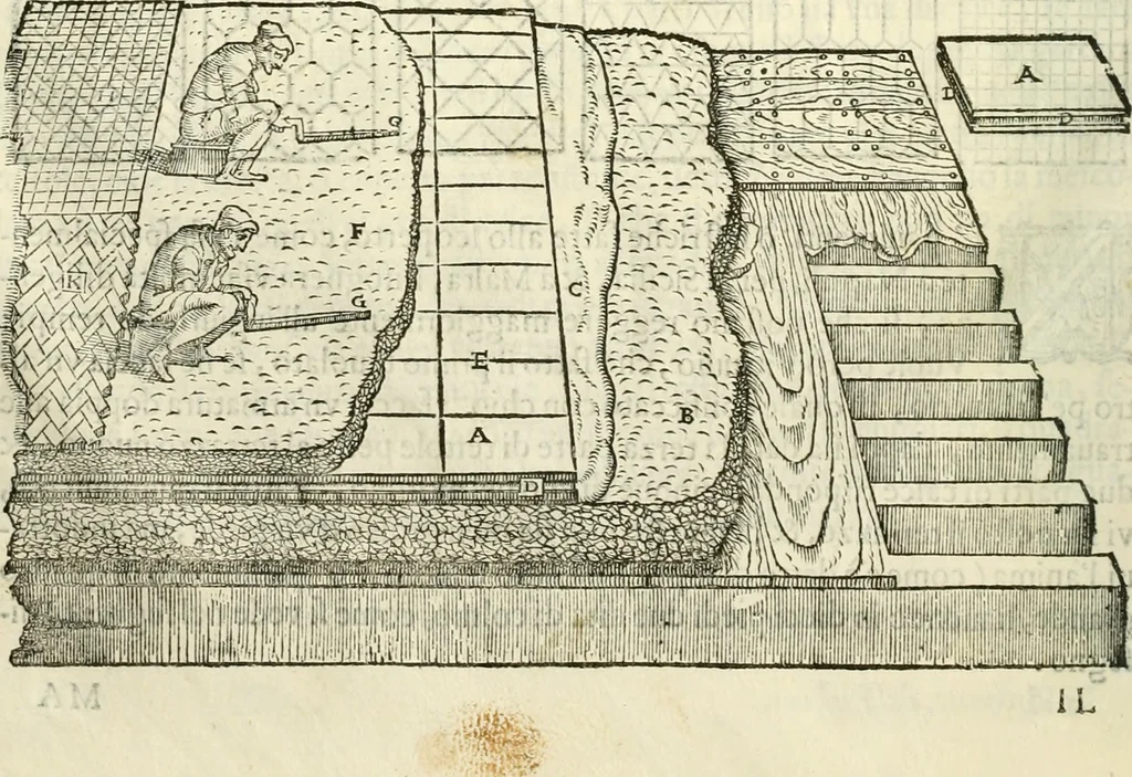 An illustration from I dieci libri d'architettvra, 1660, leaf 115