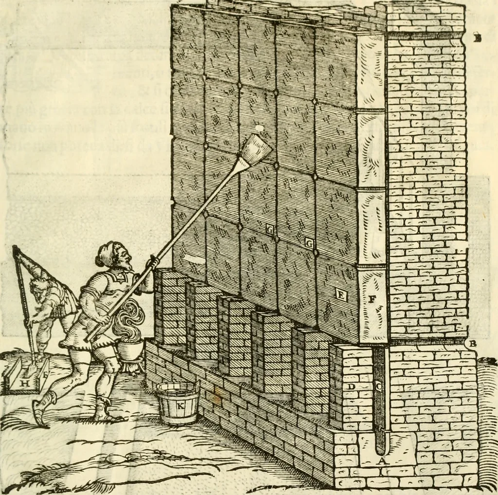 An illustration from I dieci libri d'architettvra, 1660, leaf 122