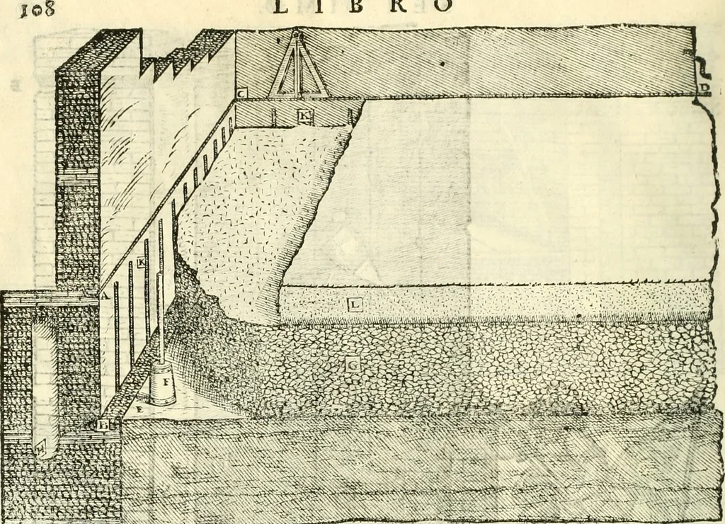 An illustration from I dieci libri d'architettvra, 1660, leaf 123