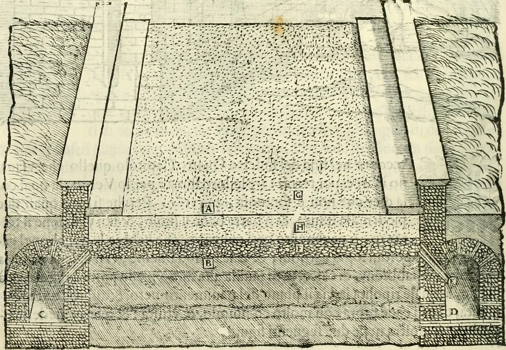An illustration from I dieci libri d'architettvra, 1660, leaf 123