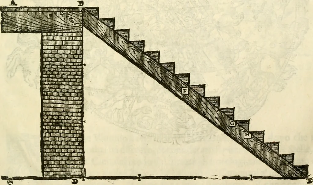 An illustration from I dieci libri d'architettvra, 1660, leaf 138