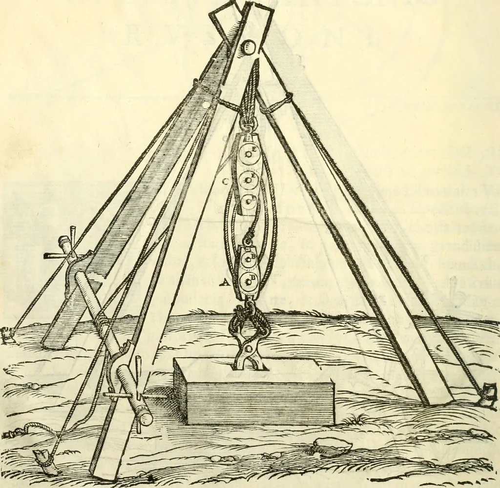 An illustration from I dieci libri d'architettvra, 1660, leaf 145