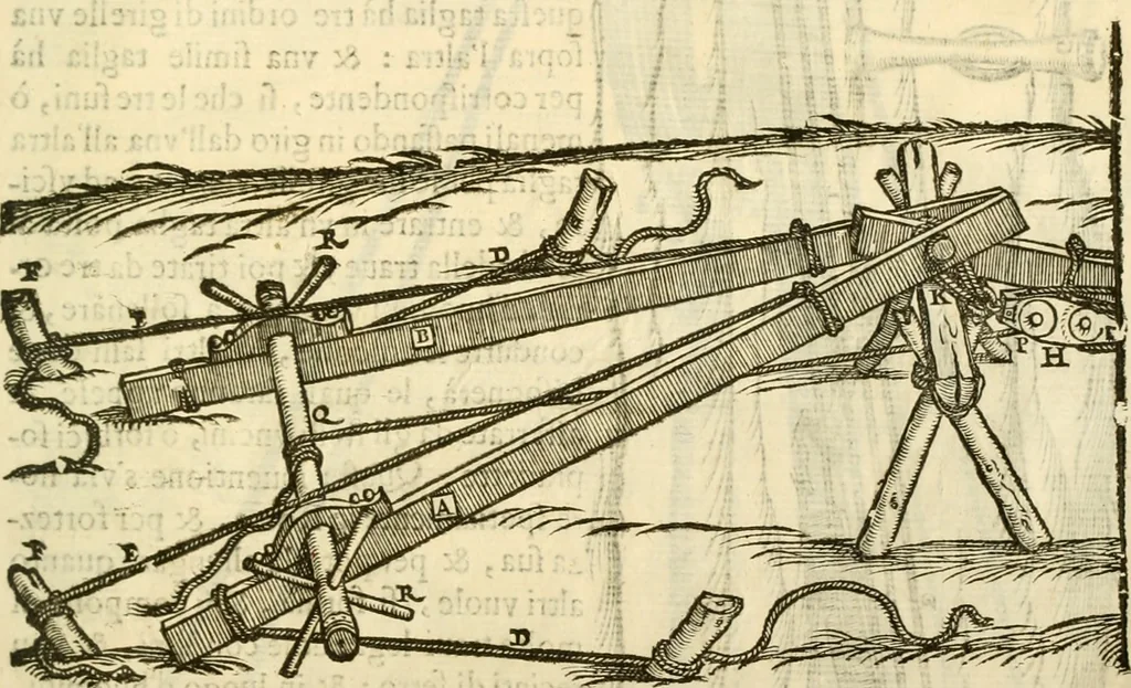 An illustration from I dieci libri d'architettvra, 1660, leaf 148