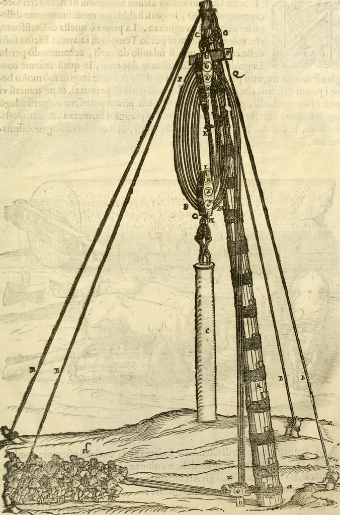An illustration from I dieci libri d'architettvra, 1660, leaf 150