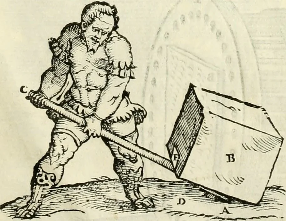 An illustration from I dieci libri d'architettvra, 1660, leaf 153