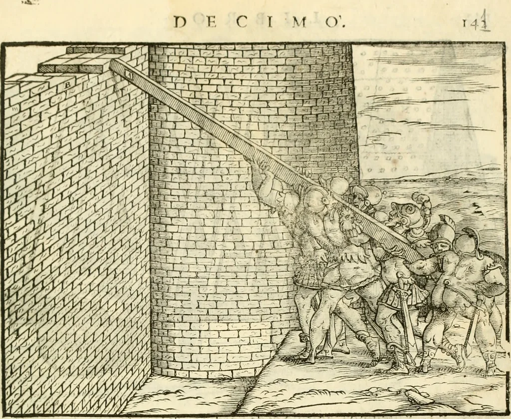 An illustration from I dieci libri d'architettvra, 1660, leaf 156