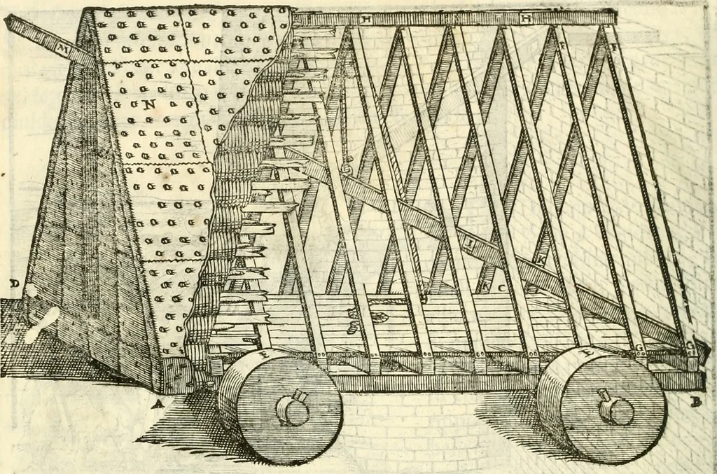 An illustration from I dieci libri d'architettvra, 1660, leaf 157