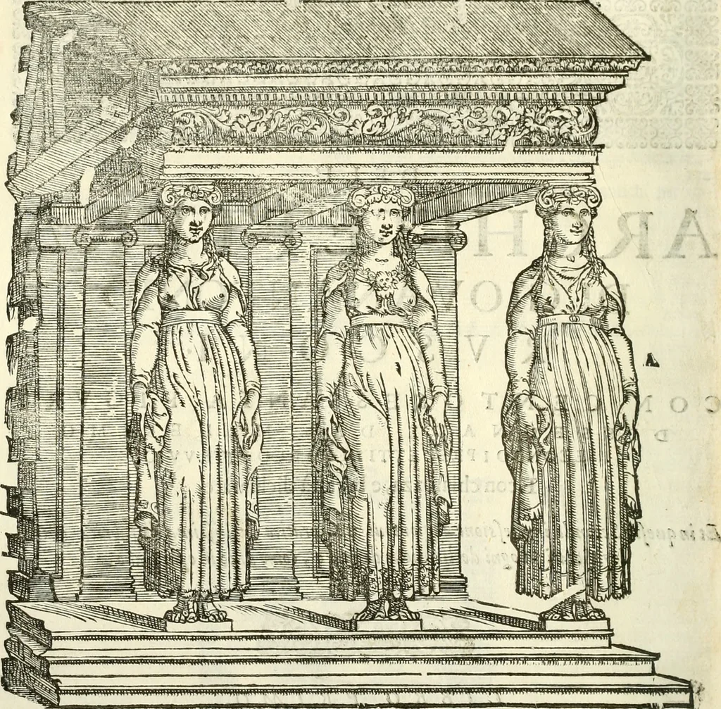 An illustration from I dieci libri d'architettvra, 1660, leaf 17