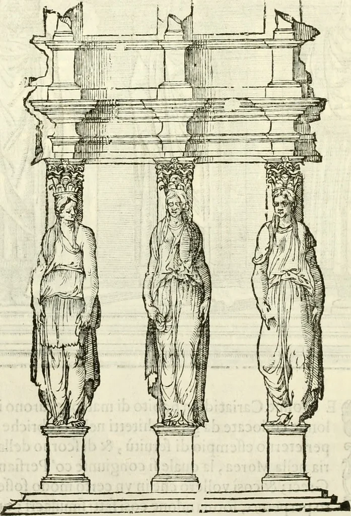 An illustration from I dieci libri d'architettvra, 1660, leaf 19
