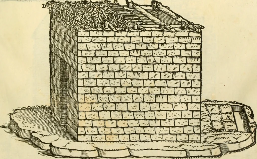 An illustration from I dieci libri d'architettvra, 1660, leaf 40
