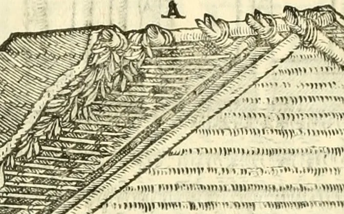 An illustration from I dieci libri d'architettvra, 1660, leaf 41