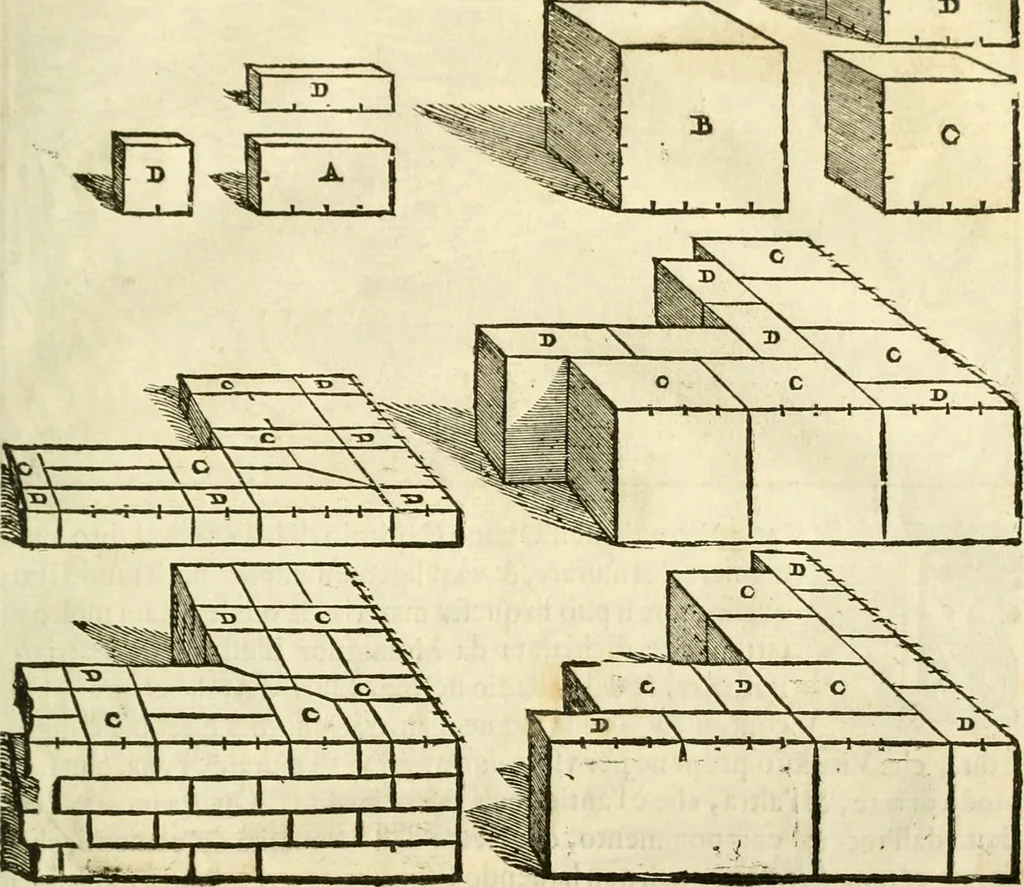 An illustration from I dieci libri d'architettvra, 1660, leaf 48