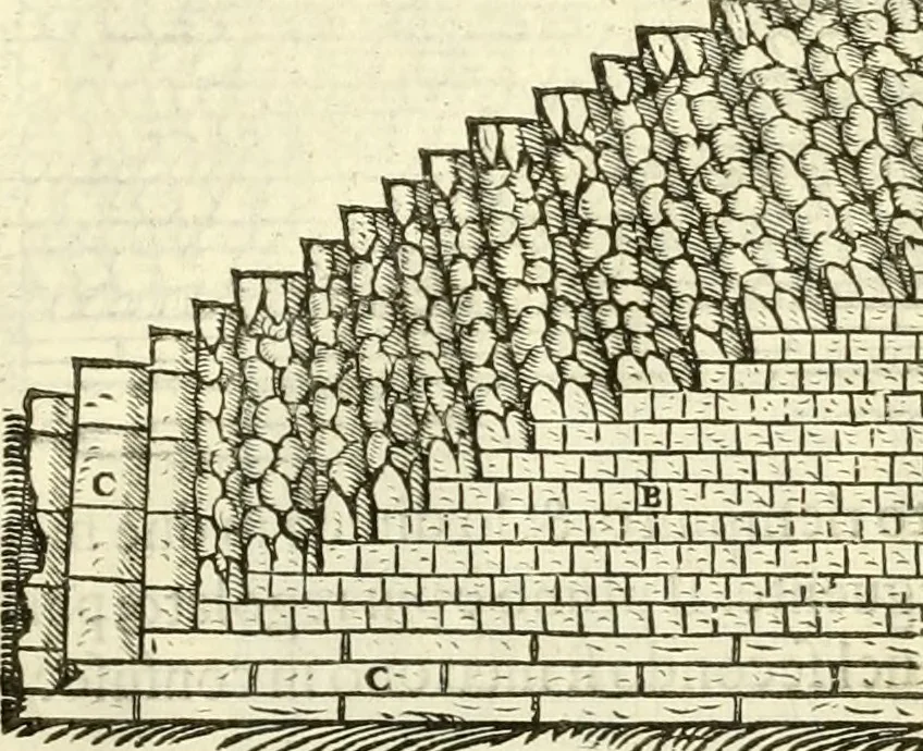 An illustration from I dieci libri d'architettvra, 1660, leaf 53
