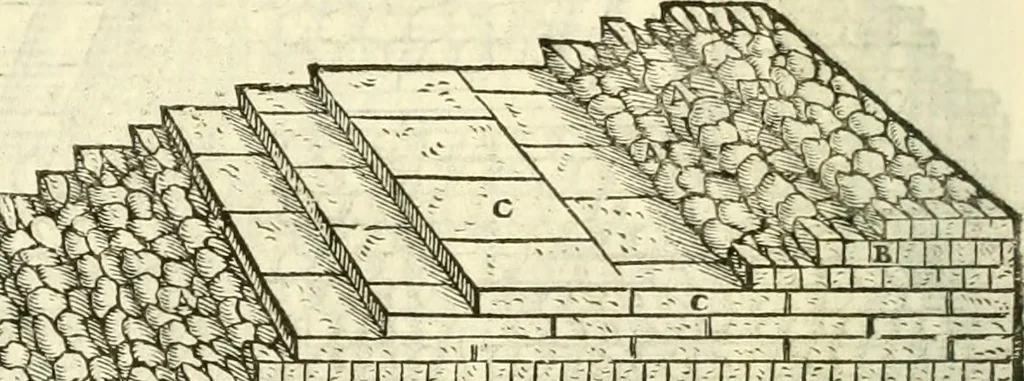 An illustration from I dieci libri d'architettvra, 1660, leaf 53