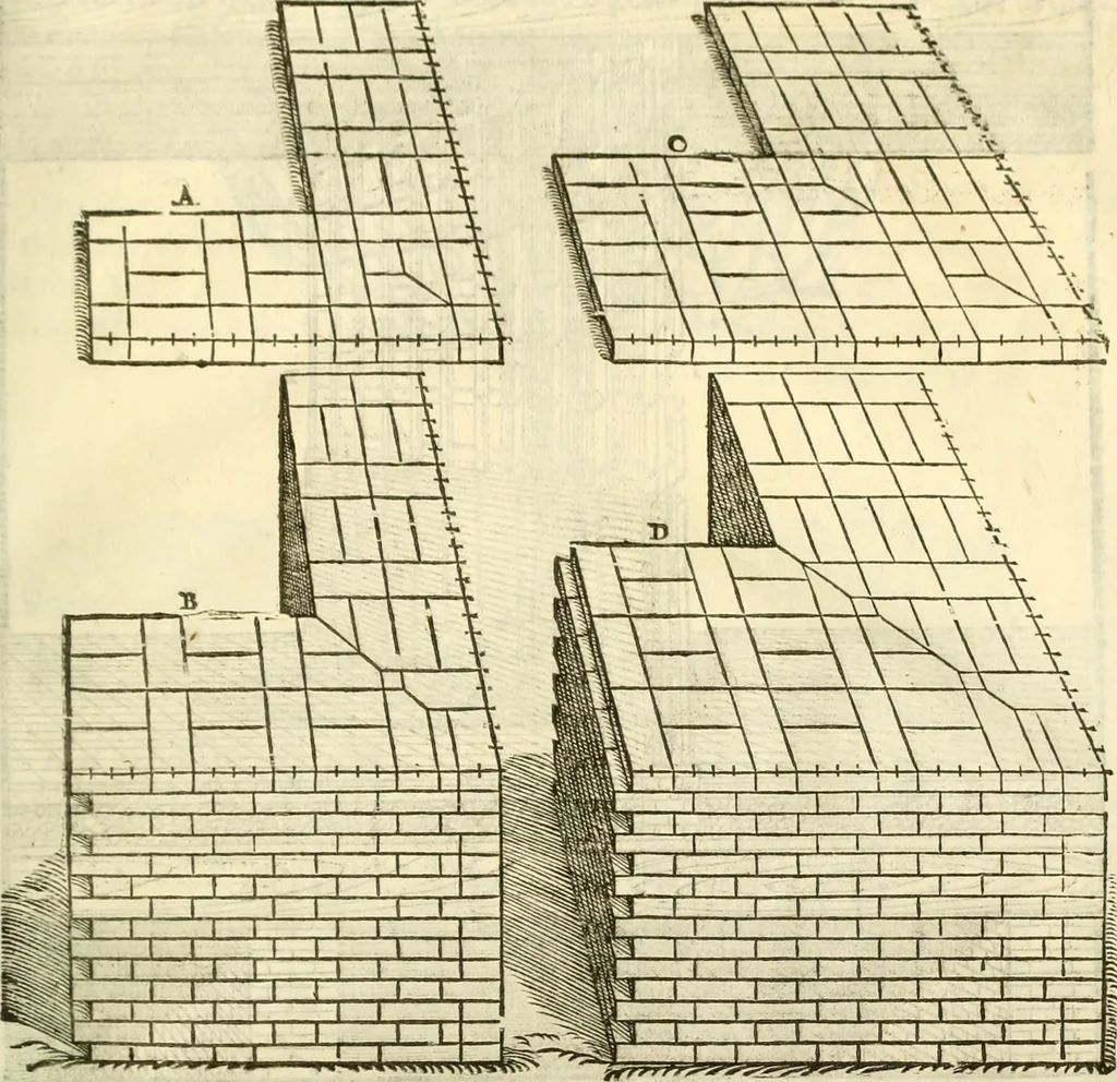 An illustration from I dieci libri d'architettvra, 1660, leaf 54