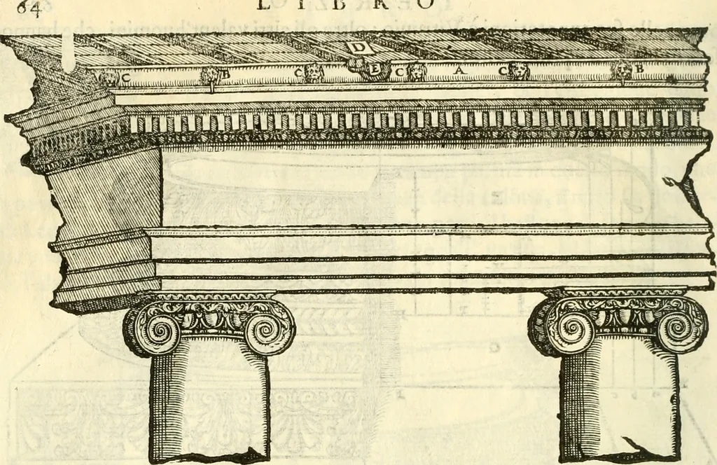 An illustration from I dieci libri d'architettvra, 1660, leaf 79