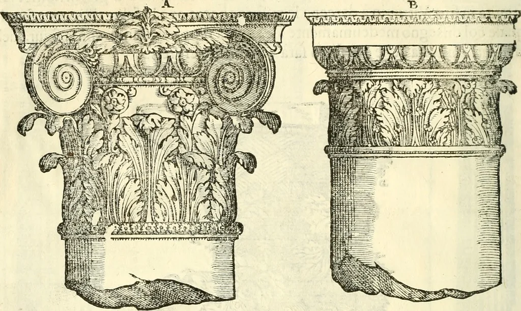 An illustration from I dieci libri d'architettvra, 1660, leaf 87