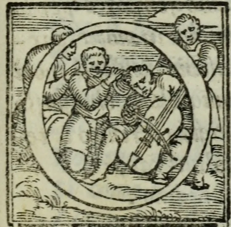 An illustration from I dilettevoli : sermoni, altrimenti satire, e le morali epistole di Horatio, illustre poeta lirico, insieme con la poetica, 1559, leaf 16