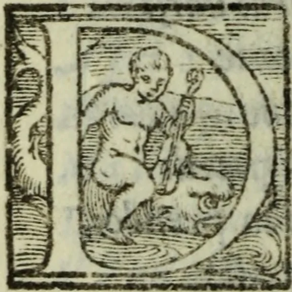 An illustration from I dilettevoli : sermoni, altrimenti satire, e le morali epistole di Horatio, illustre poeta lirico, insieme con la poetica, 1559, leaf 219
