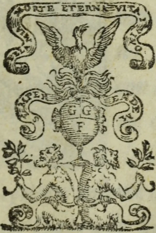 An illustration from I dilettevoli : sermoni, altrimenti satire, e le morali epistole di Horatio, illustre poeta lirico, insieme con la poetica, 1559, leaf 4