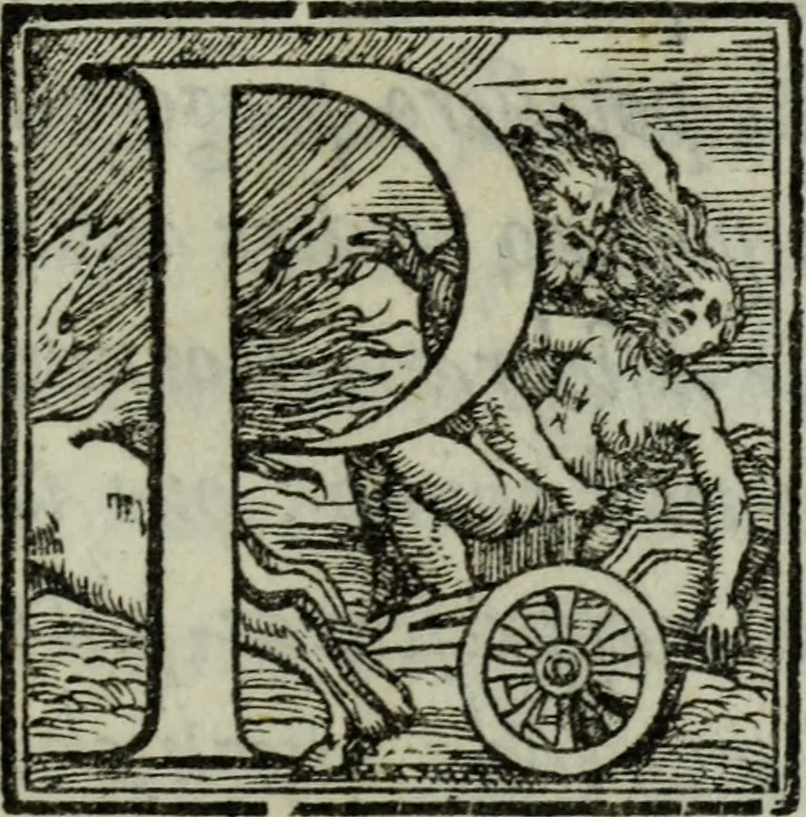 An illustration from I dilettevoli : sermoni, altrimenti satire, e le morali epistole di Horatio, illustre poeta lirico, insieme con la poetica, 1559, leaf 6
