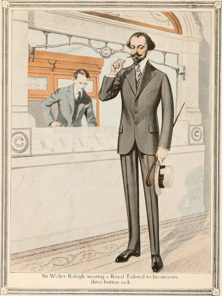 An illustration from If they came back for Easter Sunday : how the famous figures of history would look as Royal Tailored men., 1916, leaf 13