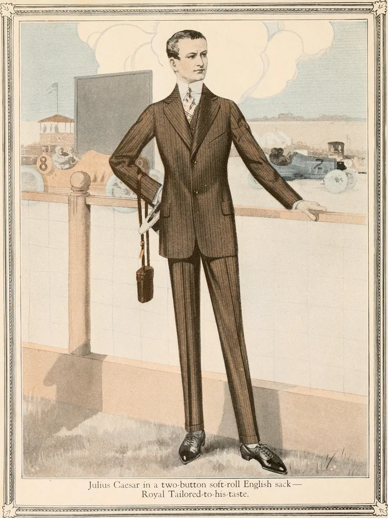 An illustration from If they came back for Easter Sunday : how the famous figures of history would look as Royal Tailored men., 1916, leaf 15