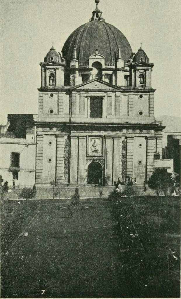 An illustration from Iglesias y conventos de la ciudad de Mexico; 97 ilustraciones, 1920, leaf 154