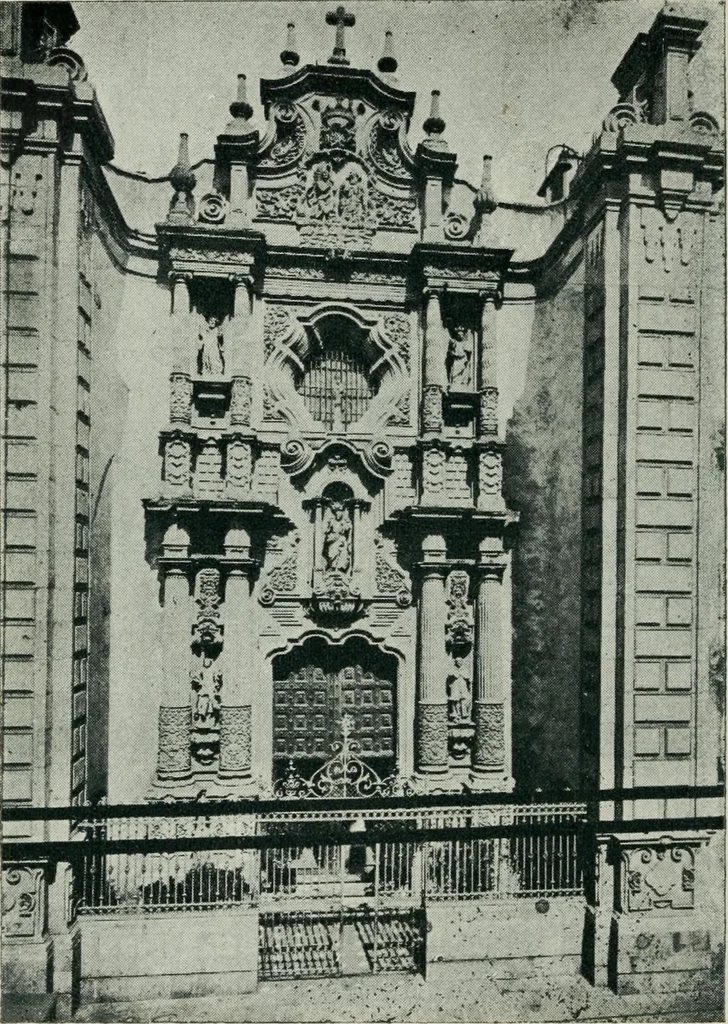 An illustration from Iglesias y conventos de la ciudad de Mexico; 97 ilustraciones, 1920, leaf 99