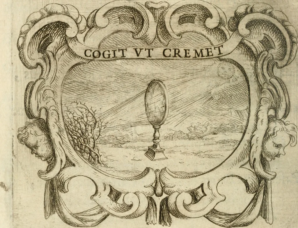 An illustration from Ignatius : insignium, epigrammatum et elogiorum centuriis expressus, 1655, leaf 161