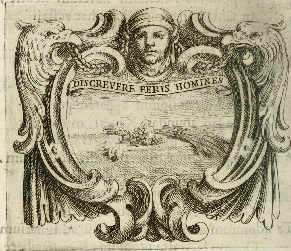 An illustration from Ignatius : insignium, epigrammatum et elogiorum centuriis expressus, 1655, leaf 203