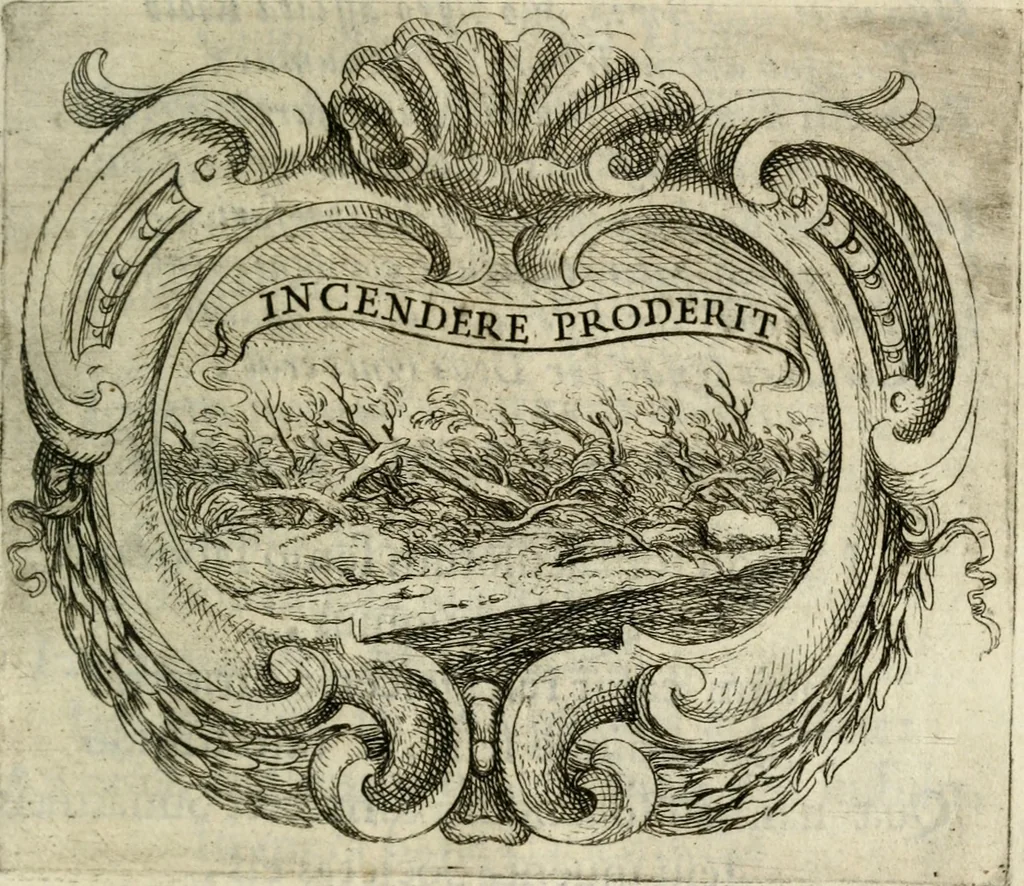 An illustration from Ignatius : insignium, epigrammatum et elogiorum centuriis expressus, 1655, leaf 242