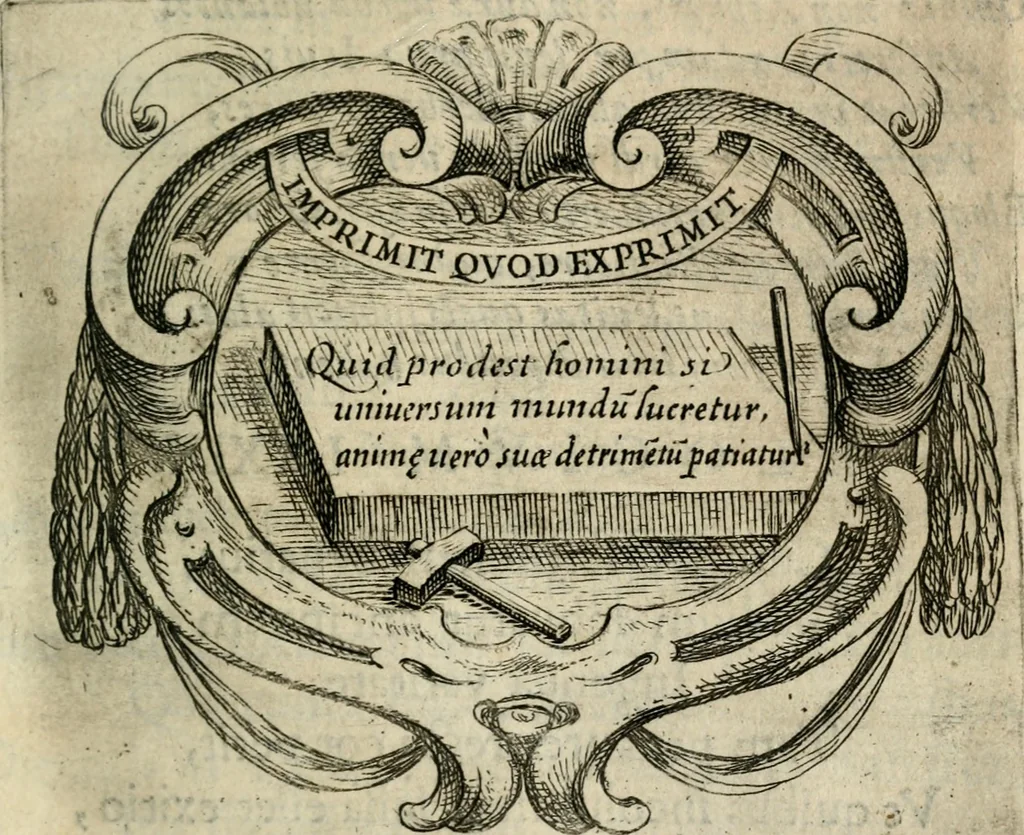 An illustration from Ignatius : insignium, epigrammatum et elogiorum centuriis expressus, 1655, leaf 254