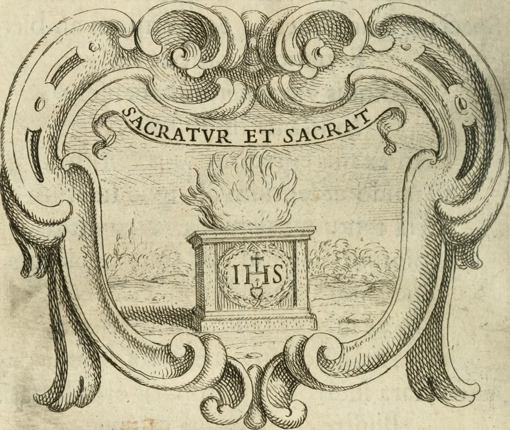 An illustration from Ignatius : insignium, epigrammatum et elogiorum centuriis expressus, 1655, leaf 317