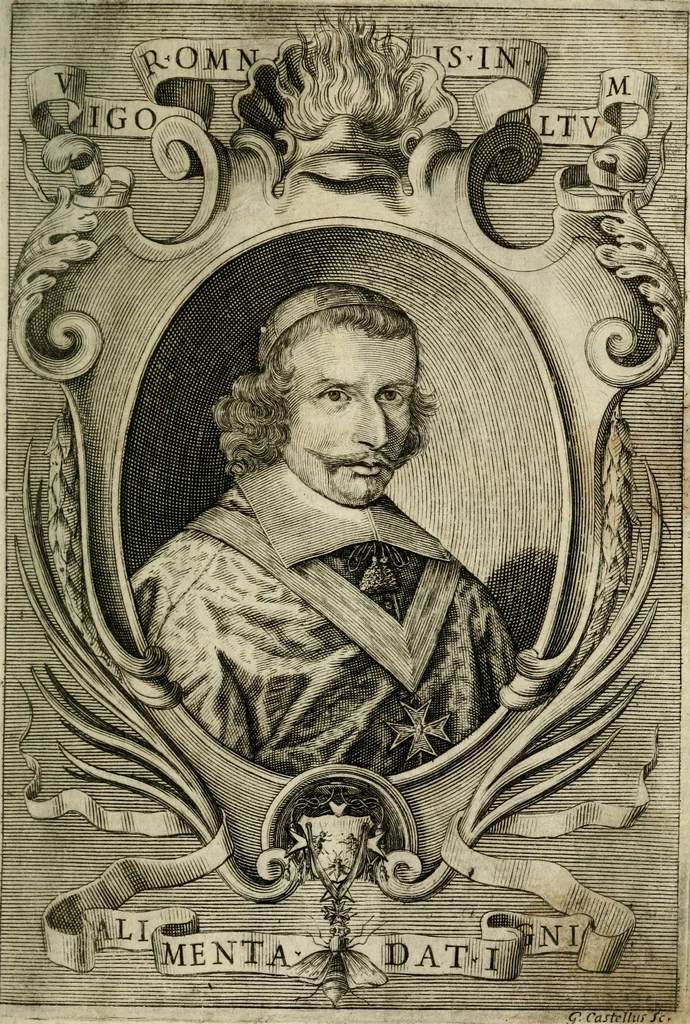 An illustration from Ignatius : insignium, epigrammatum et elogiorum centuriis expressus, 1655, leaf 6