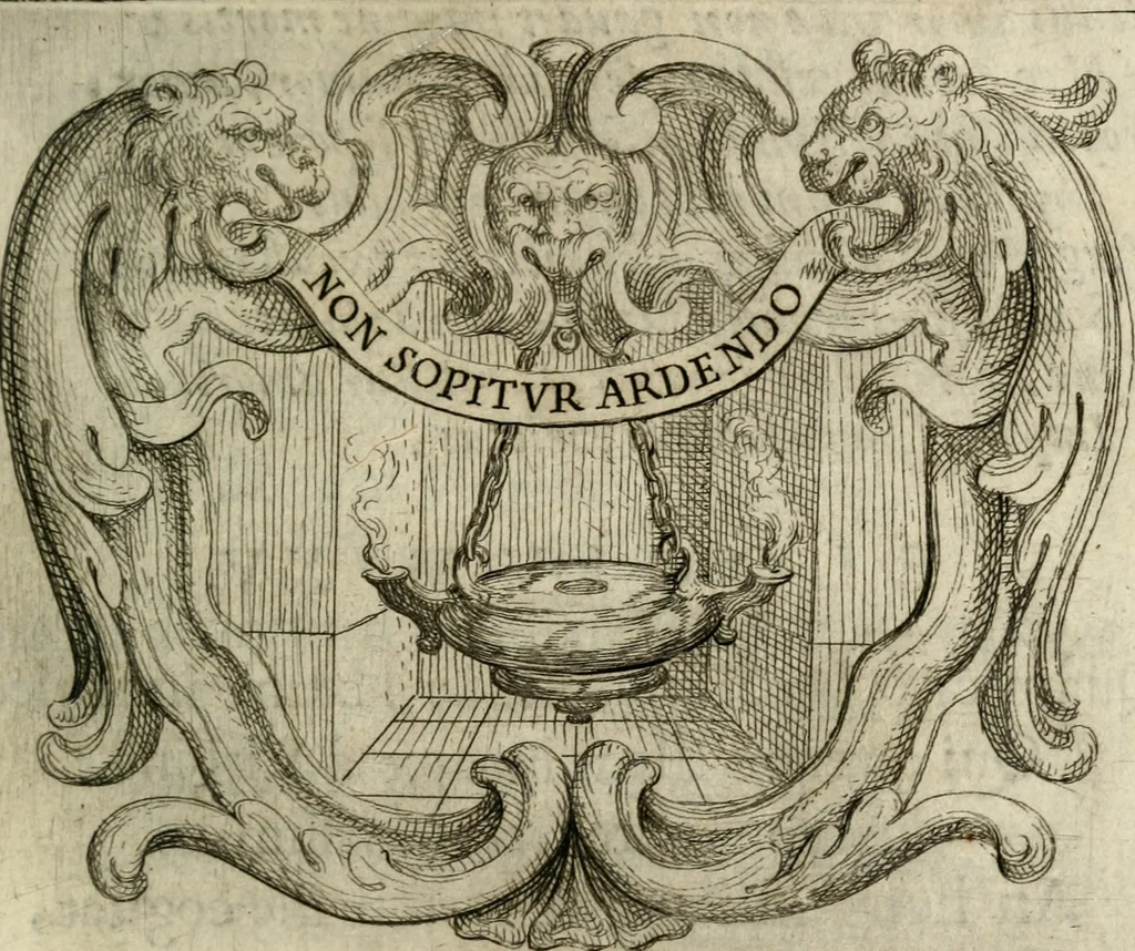 An illustration from Ignatius : insignium, epigrammatum et elogiorum centuriis expressus, 1655, leaf 62