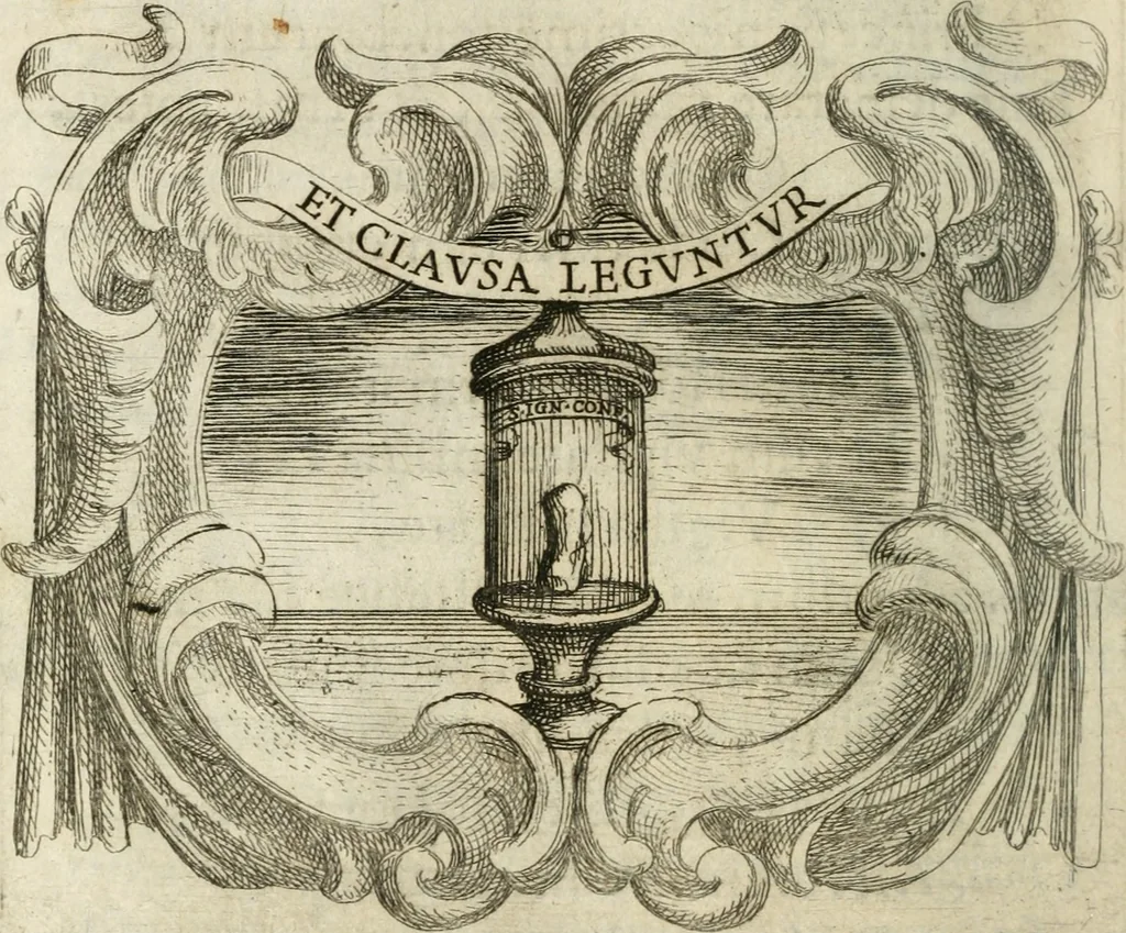 An illustration from Ignatius : insignium, epigrammatum et elogiorum centuriis expressus, 1655, leaf 65