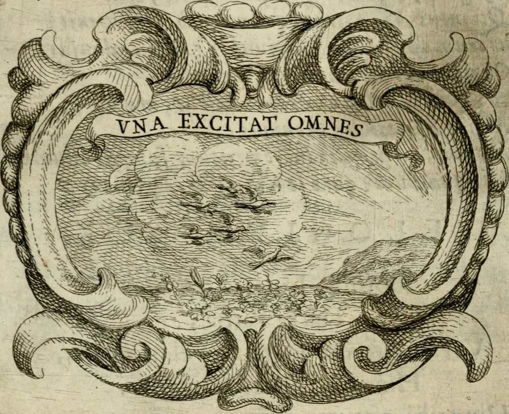 An illustration from Ignatius insignium : epigrammatum et elogiorum centuriis expressus, 1655, leaf 166
