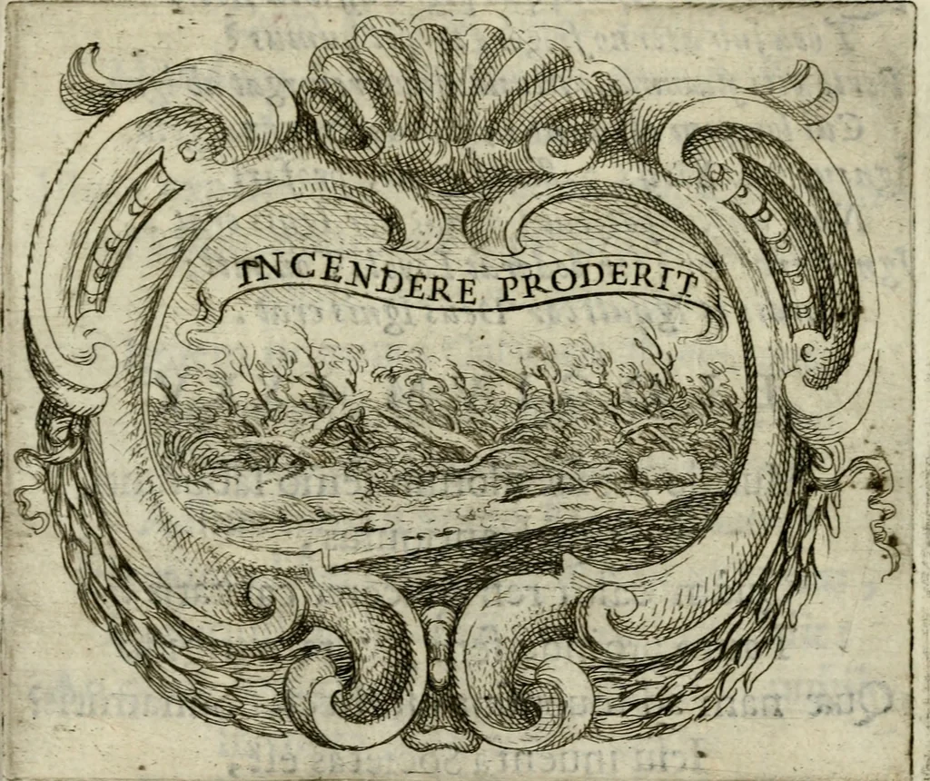 An illustration from Ignatius insignium : epigrammatum et elogiorum centuriis expressus, 1655, leaf 244