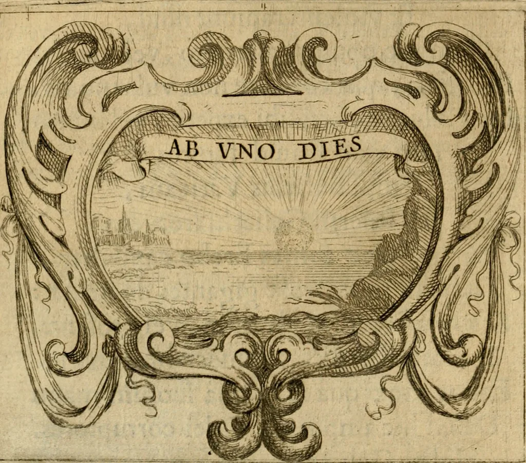 An illustration from Ignatius insignium : epigrammatum et elogiorum centuriis expressus, 1655, leaf 43