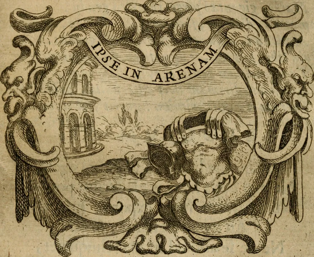 An illustration from Ignatius insignium : epigrammatum et elogiorum centuriis expressus, 1655, leaf 52