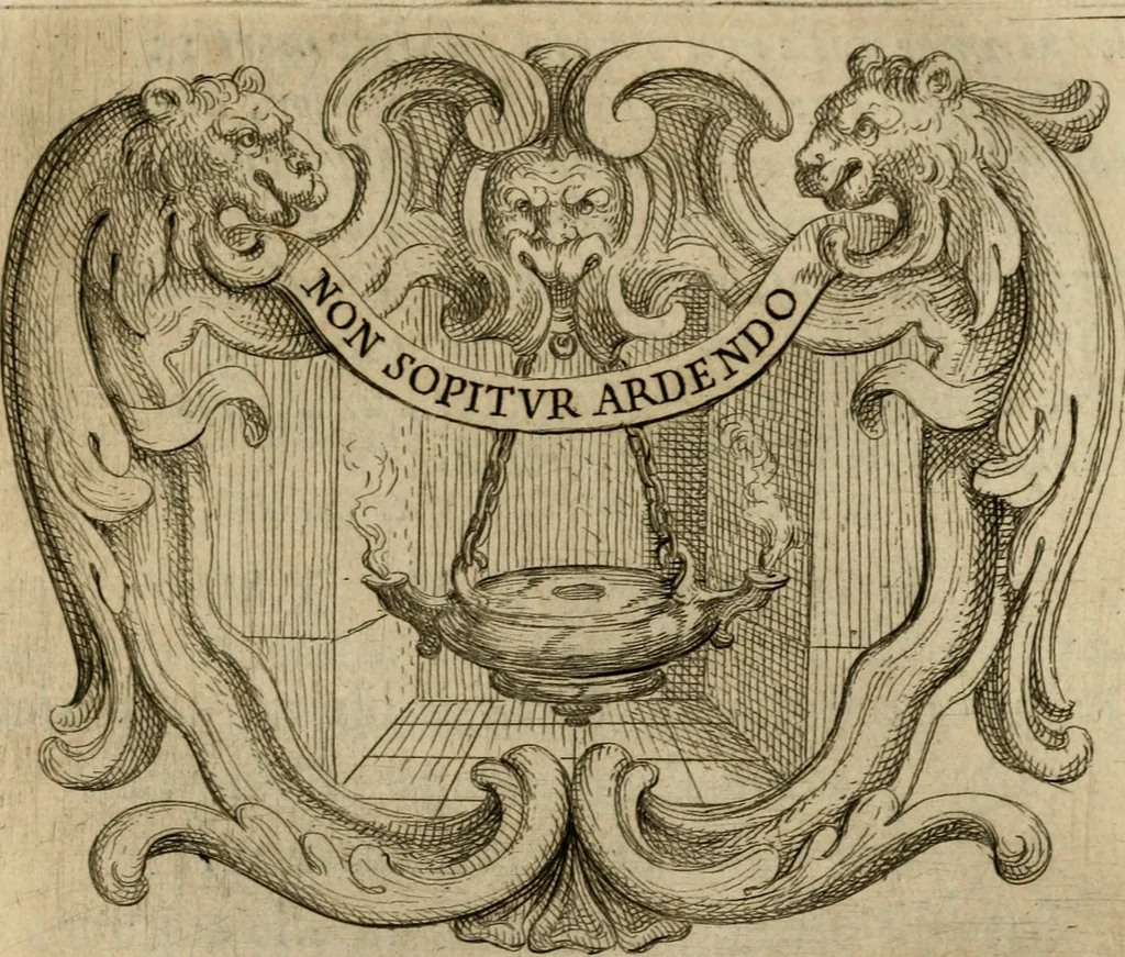 An illustration from Ignatius insignium : epigrammatum et elogiorum centuriis expressus, 1655, leaf 64