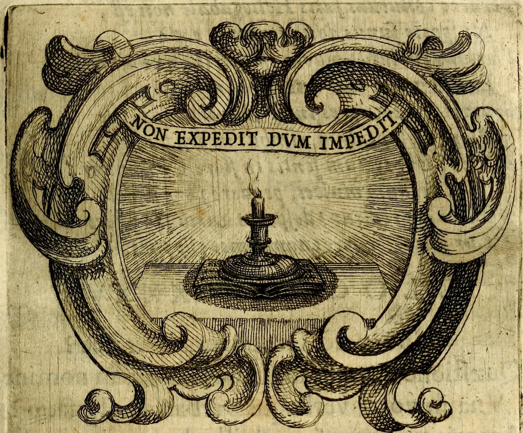 An illustration from Ignatius : insignium, epigrammatum et elogiorum centuriis expressus, 1655, leaf 128