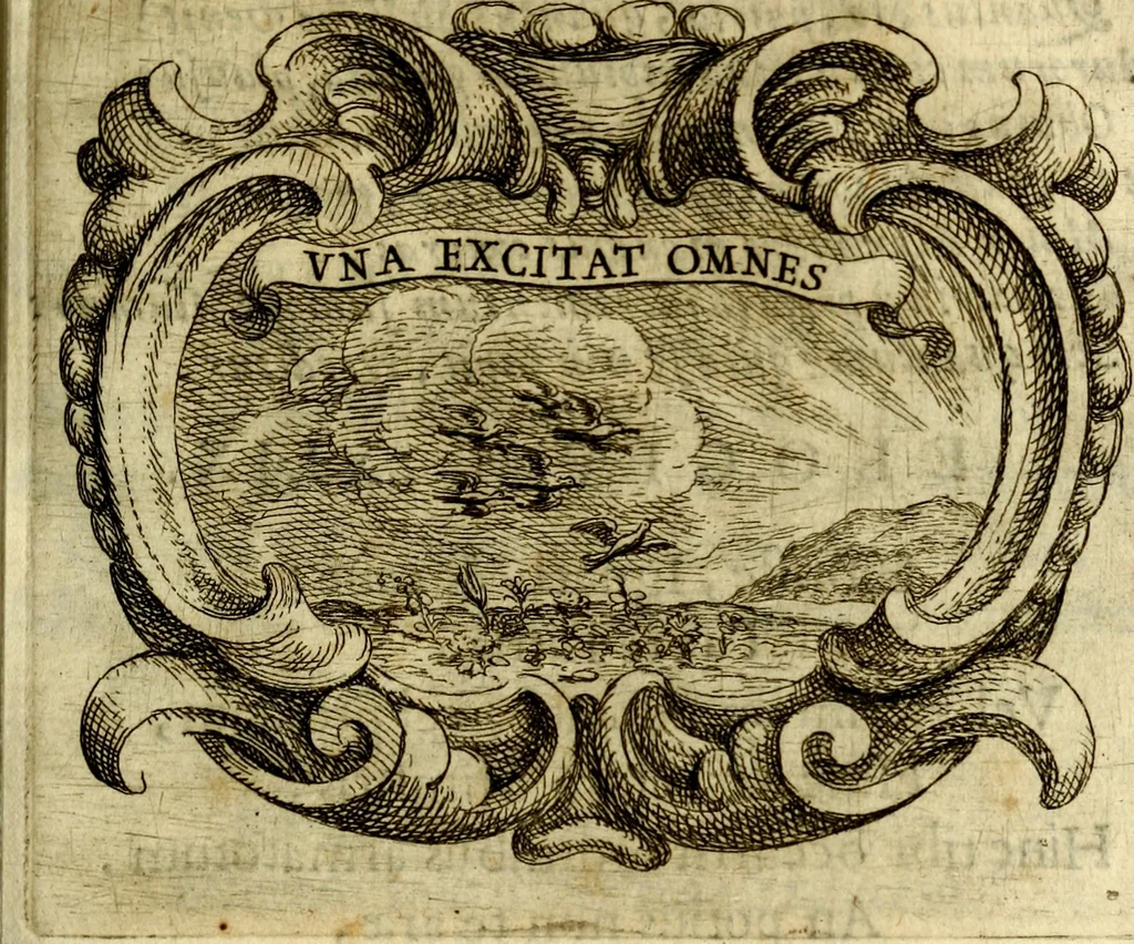 An illustration from Ignatius : insignium, epigrammatum et elogiorum centuriis expressus, 1655, leaf 164