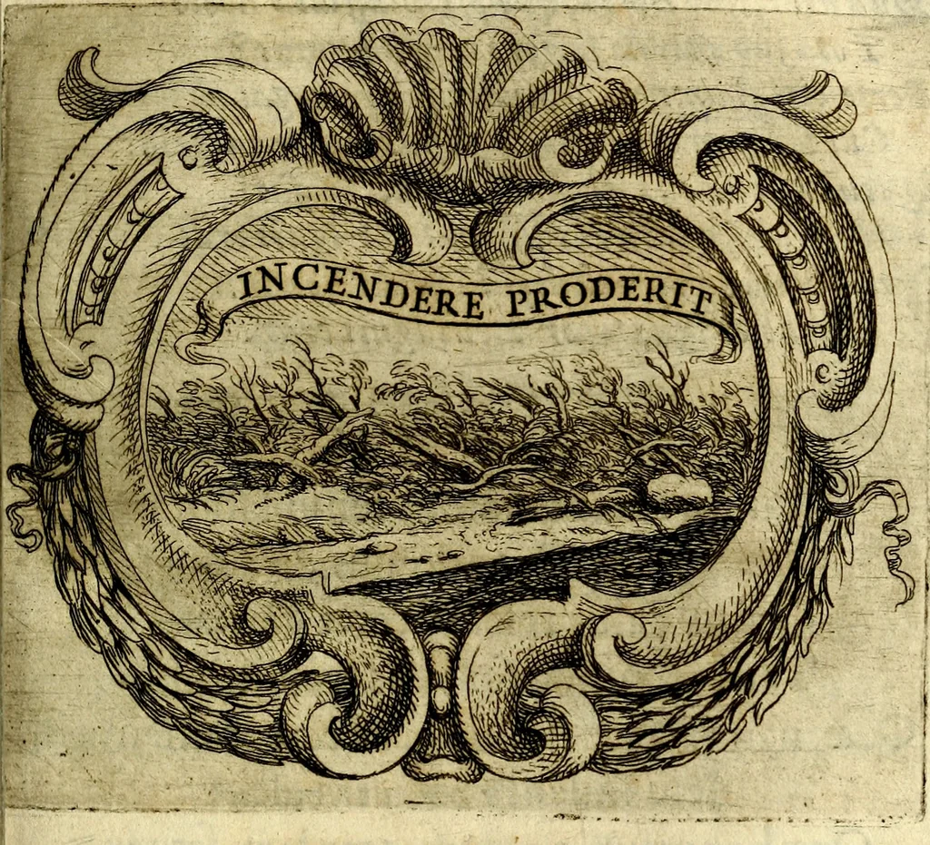 An illustration from Ignatius : insignium, epigrammatum et elogiorum centuriis expressus, 1655, leaf 242