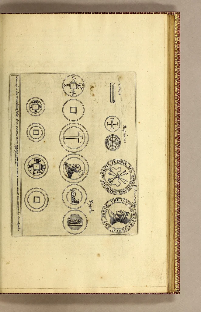 An illustration from II. Pars Indiae Orientalis, in qva Iohan. Hvgonis Lintscotani nauigatio in Orientem, item regna, littora, portus, flumina, apparentiae, habitus moresque Indorum & Lusitanorum pariter in Oriente degentium: praeterea merces, monetae, mensurae, & pondera, quae quibus in locis, quóve compendio prostent, accurate proponuntur., 1599, leaf 111