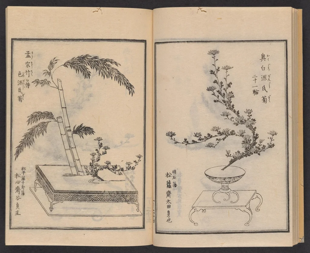 An illustration from Ikebana chiyo no matsu, 1818, leaf 24