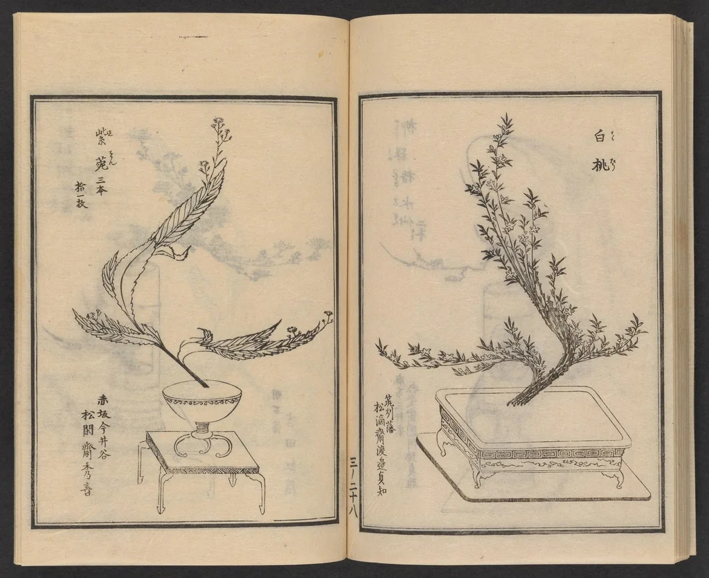 An illustration from Ikebana chiyo no matsu, 1818, leaf 30