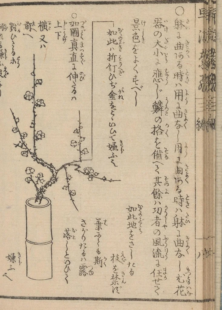 An illustration from Ikebana hayamanabi, 1851, leaf 10